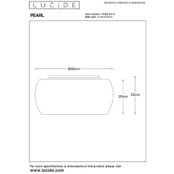 Parel plafondlamp van glas, Ø 40 cm