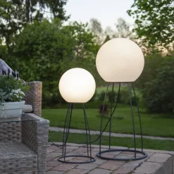 Patio lamp Mallorca 70 cm zwart/wit kunststof/metaal