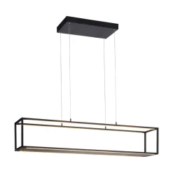 Paul Neuhaus Contura LED hanglamp, zwart, metaal, dimmer