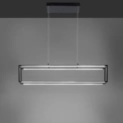 Paul Neuhaus Contura LED hanglamp, zwart, metaal, dimmer