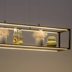 Paul Neuhaus Contura LED hanglamp, zwart, metaal, dimmer