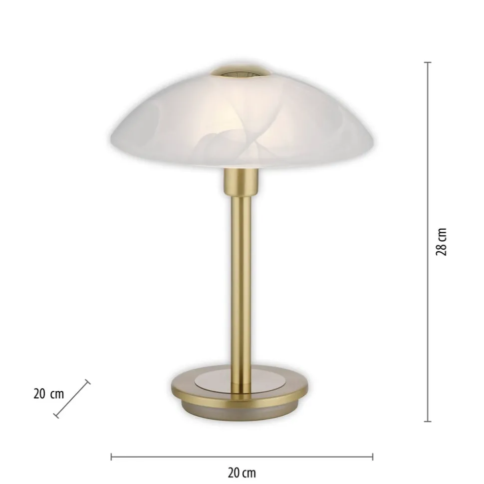 Paul Neuhaus Enova tafellamp, messing mat