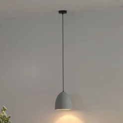 Paul Neuhaus Eton hanglamp, grijs, beton, Ø 21 cm, G9