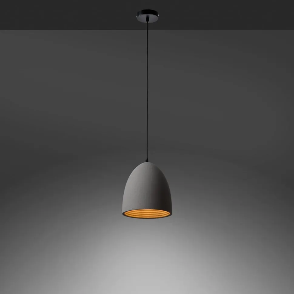Paul Neuhaus Eton hanglamp, grijs, beton, Ø 21 cm, G9