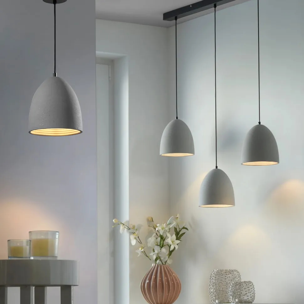 Paul Neuhaus Eton hanglamp, grijs, beton, Ø 21 cm, G9