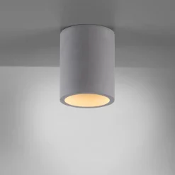Paul Neuhaus Eton plafondlamp, grijs, beton, Ø 11 cm, GU10