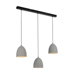 Paul Neuhaus hanglamp Eton, 3-lamps, 100 cm, beton, G9