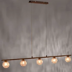 Paul Neuhaus hanglamp Greta, 132 cm, 5-lamps, metaal, G9