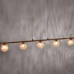 Paul Neuhaus hanglamp Greta, 132 cm, 5-lamps, metaal, G9