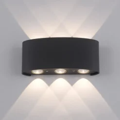 Paul Neuhaus LED buiten wandlamp Carlo, 17 cm, 6-lamps, IP54