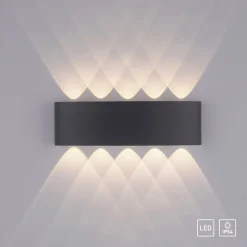 Paul Neuhaus LED buiten wandlamp Carlo, 27cm, 10-lamps, IP54