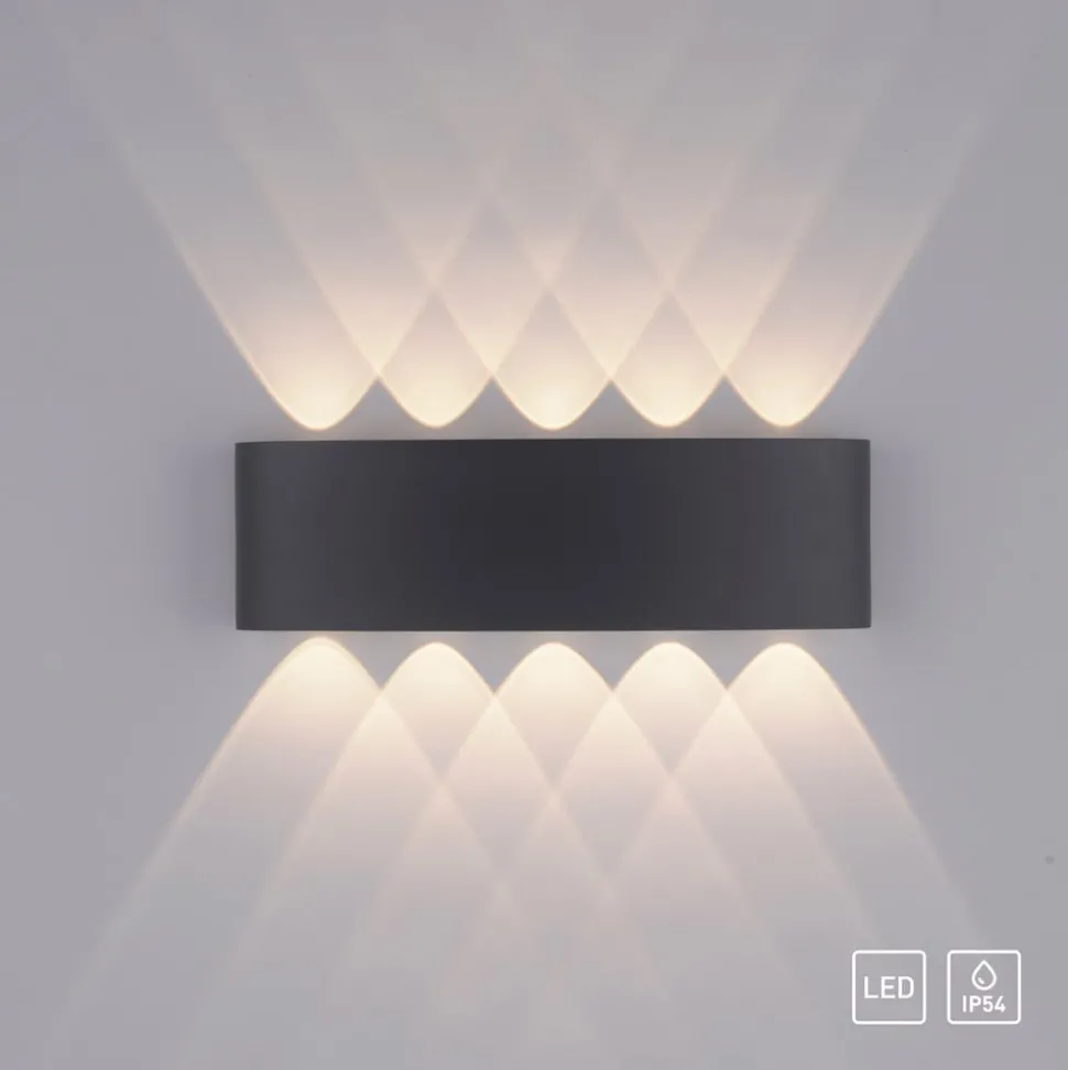 Paul Neuhaus LED buiten wandlamp Carlo, 27cm, 10-lamps, IP54