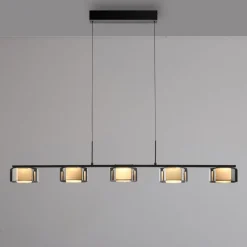 Paul Neuhaus LED hanglamp Rika, 119 cm, glas, dimbaar