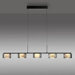 Paul Neuhaus LED hanglamp Rika, 119 cm, glas, dimbaar