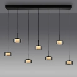 Paul Neuhaus LED hanglamp Rika, 135 cm, glas, dimbaar