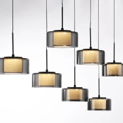 Paul Neuhaus LED hanglamp Rika, 135 cm, glas, dimbaar