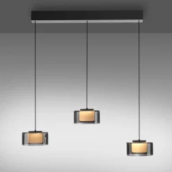 Paul Neuhaus LED hanglamp Rika, 71 cm, glas, dimbaar