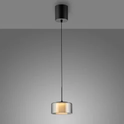 Paul Neuhaus LED hanglamp Rika, Ø 15 cm, glas, dimbaar