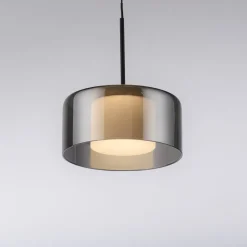 Paul Neuhaus LED hanglamp Rika, Ø 15 cm, glas, dimbaar