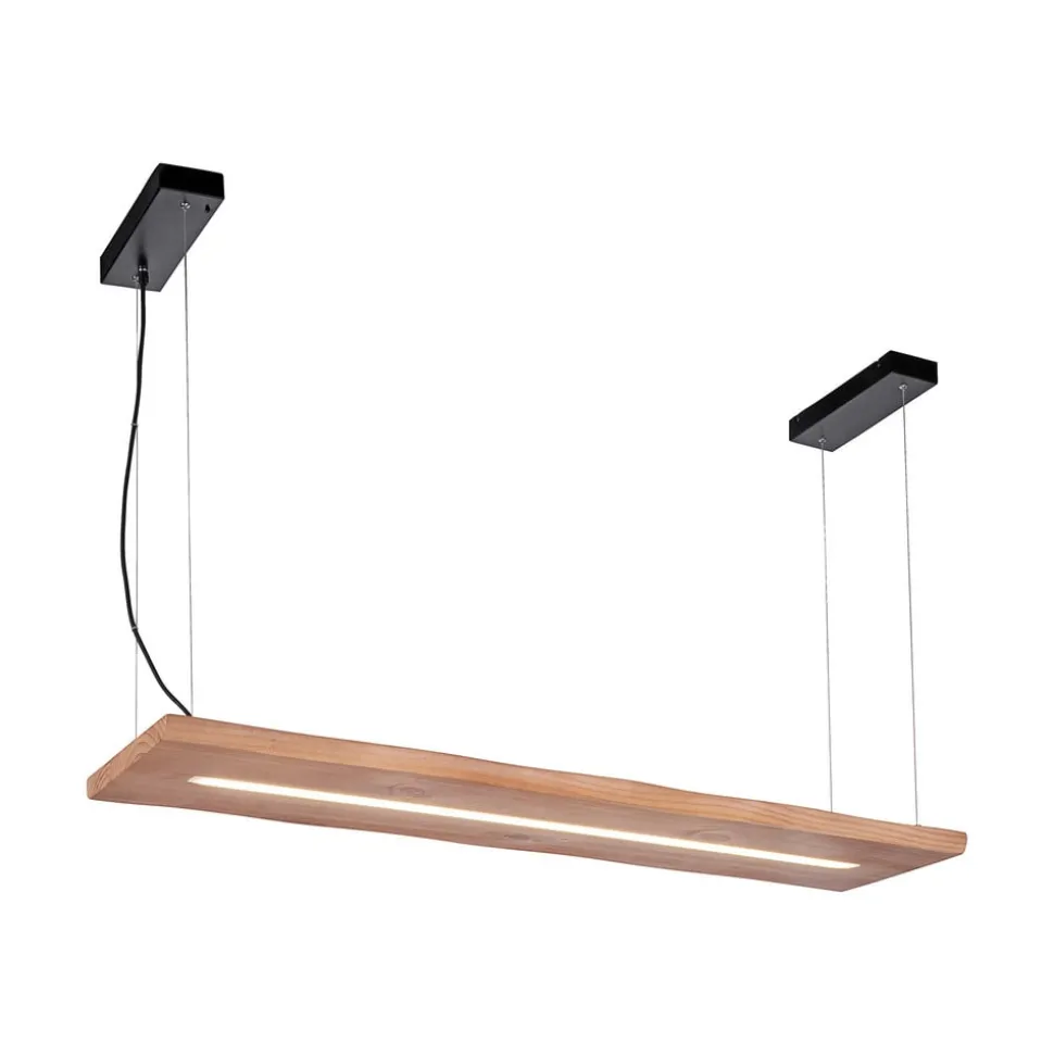 Paul Neuhaus LED hanglamp Palma, hout, CCT, dimbaar, 120cm