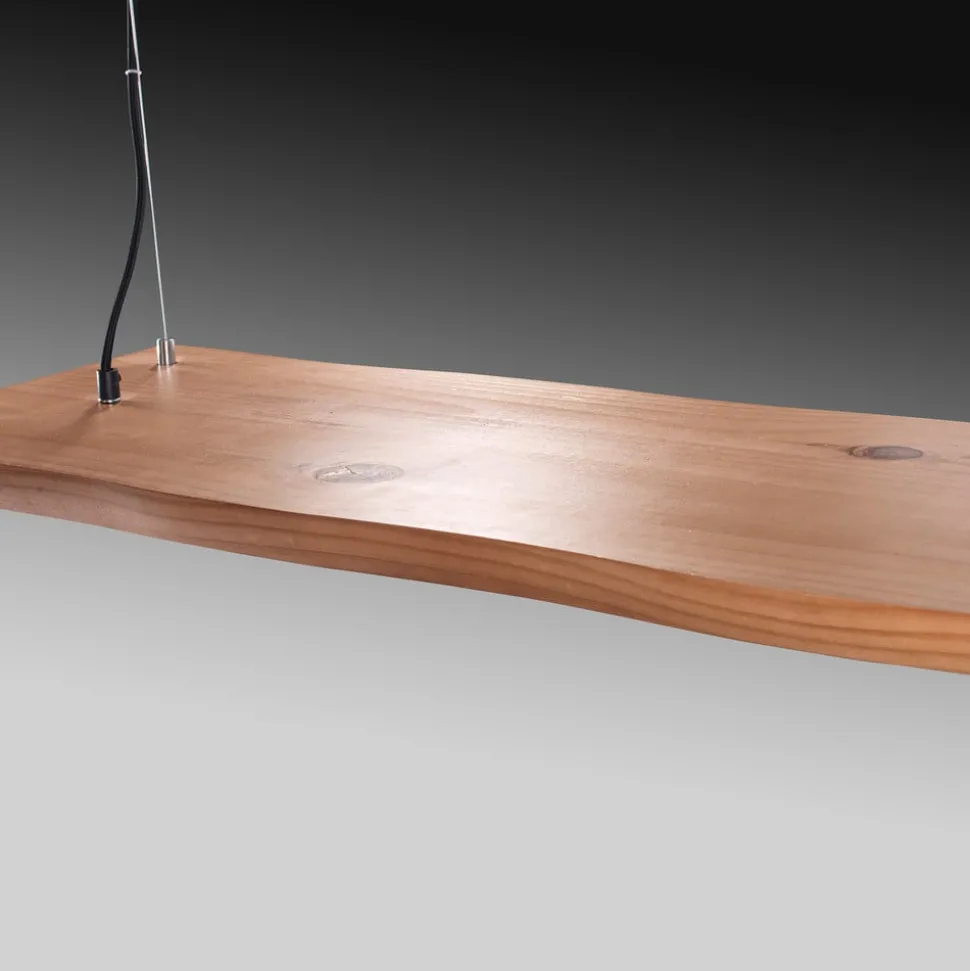 Paul Neuhaus LED hanglamp Palma, hout, CCT, dimbaar, 120cm