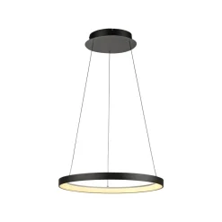 Paul Neuhaus LED hanglamp Hoop, zwart, Ø 57 cm, dimbaar