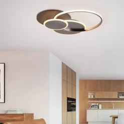 Paul Neuhaus LED plafondlamp Palma, hout, CCT, 65cm, dimbaar