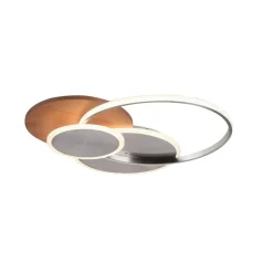 Paul Neuhaus LED plafondlamp Palma, hout, CCT, 65cm, dimbaar