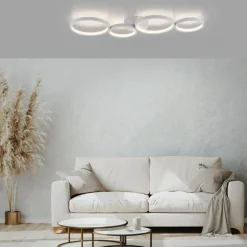 Paul Neuhaus LED plafondlamp Kiringe, wit, metaal, dimbaar