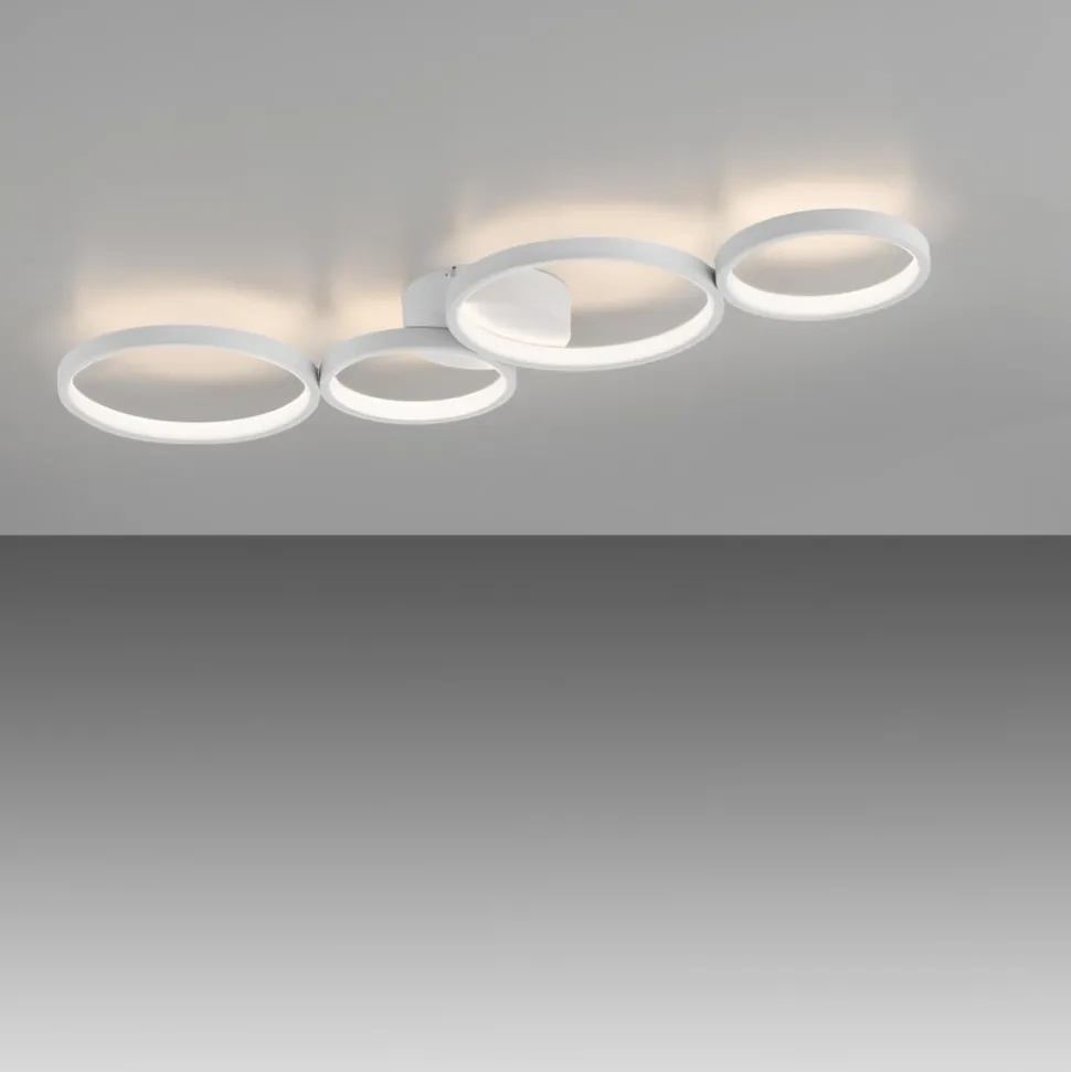 Paul Neuhaus LED plafondlamp Kiringe, wit, metaal, dimbaar