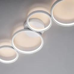 Paul Neuhaus LED plafondlamp Kiringe, wit, metaal, dimbaar