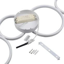 Paul Neuhaus LED plafondlamp Kiringe, wit, metaal, dimbaar