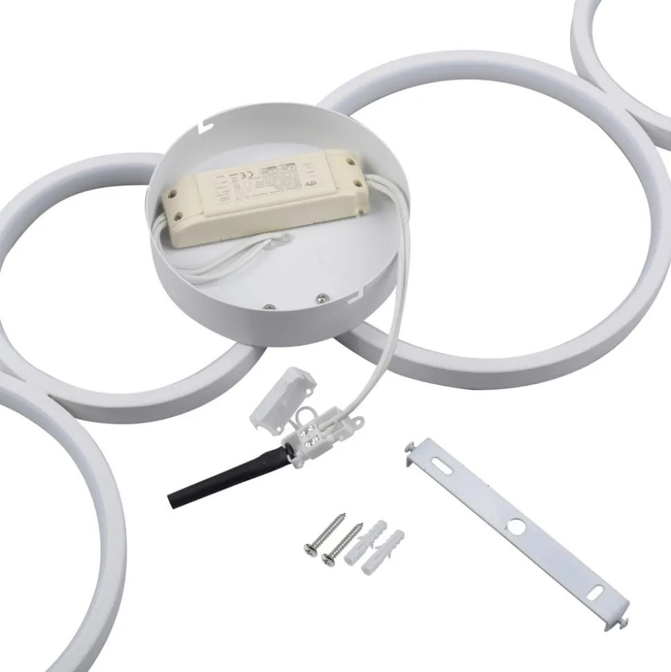 Paul Neuhaus LED plafondlamp Kiringe, wit, metaal, dimbaar