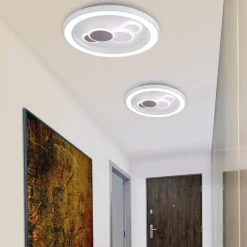 Paul Neuhaus LED plafondlamp Eliza, wit, metaal, Ø 60 cm