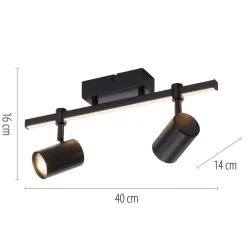 Paul Neuhaus LED plafondspot Barik, 40 cm, verstelbaar