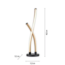 Paul Neuhaus LED tafellamp Polina, goud, metaal, dimbaar