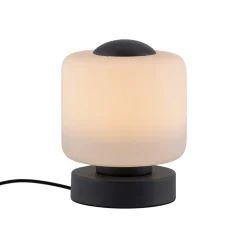 Paul Neuhaus LED tafellamp Bota, antraciet, glas, dimbaar