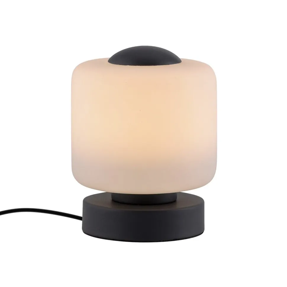 Paul Neuhaus LED tafellamp Bota, antraciet, glas, dimbaar