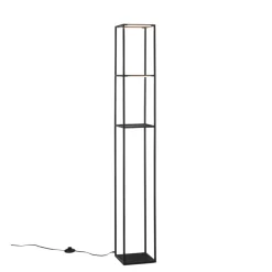 Paul Neuhaus LED vloerlamp Contura, zwart, metaal, 140cm