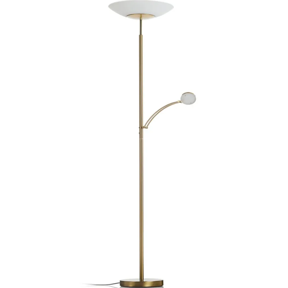 Paul Neuhaus LED vloerlamp Alfred, messingkleurig, dimbaar