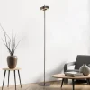 Paul Neuhaus LED vloerlamp Q-Rotate donkerbruin 140 cm
