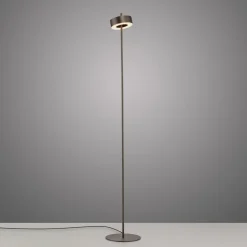 Paul Neuhaus LED vloerlamp Q-Rotate donkerbruin 140 cm