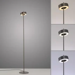 Paul Neuhaus LED vloerlamp Q-Rotate donkerbruin 140 cm