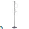 Paul Neuhaus LED vloerlamp Inigo, grijs, metaal, CCT, dimbaar