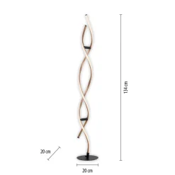 Paul Neuhaus LED vloerlamp Polina, goud, metaal, dimbaar