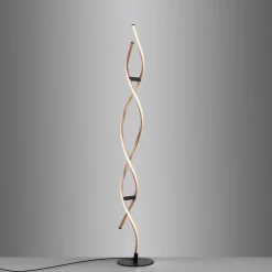 Paul Neuhaus LED vloerlamp Polina, goud, metaal, dimbaar