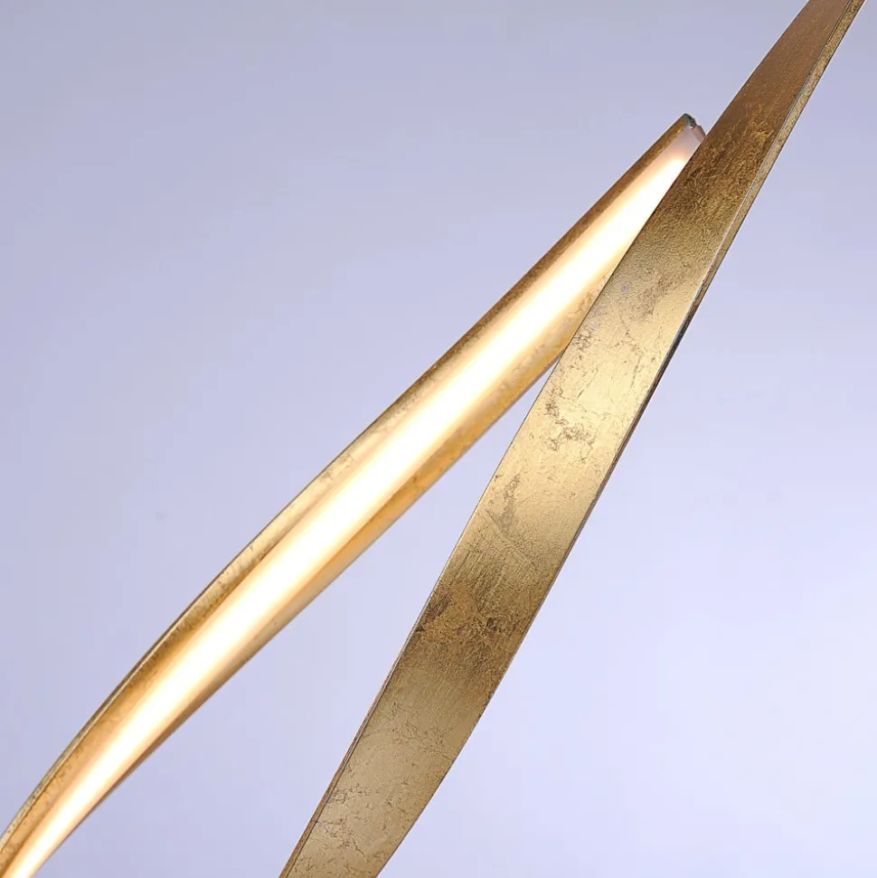 Paul Neuhaus LED vloerlamp Linda, goud, metaal, dimbaar