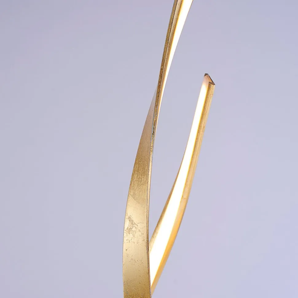 Paul Neuhaus LED vloerlamp Linda, goud, metaal, dimbaar