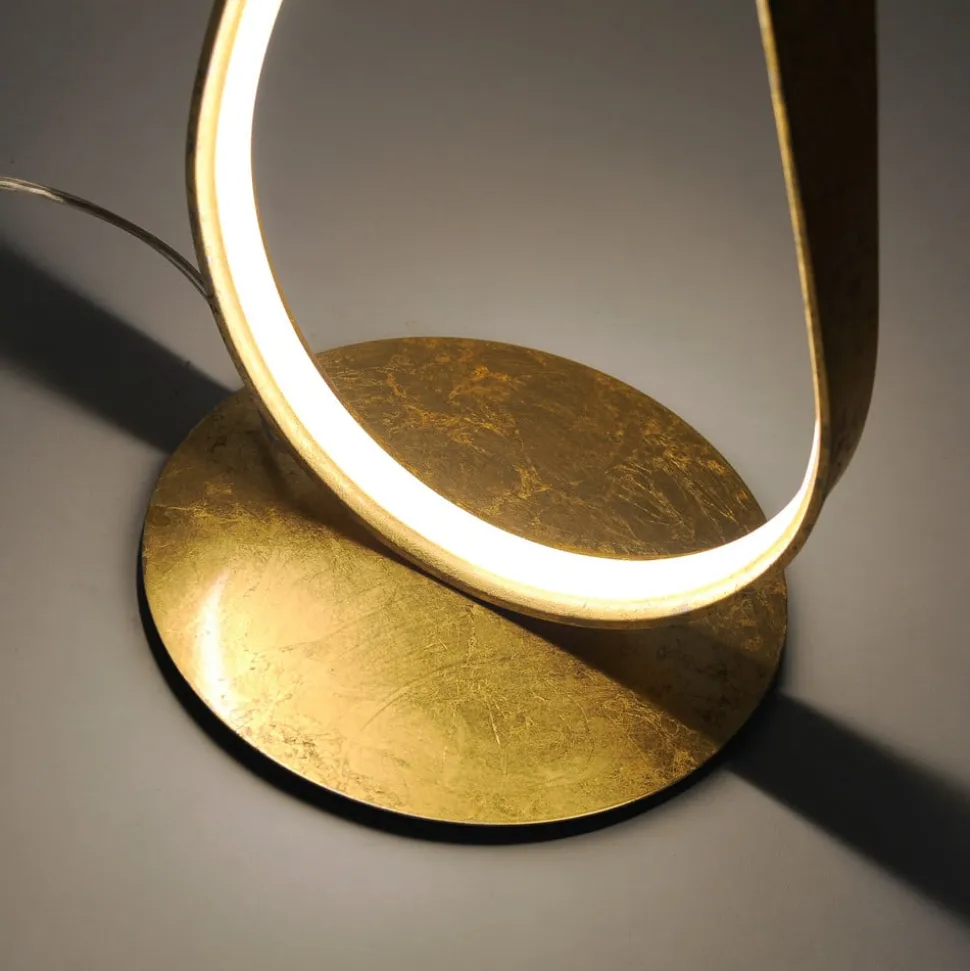Paul Neuhaus LED vloerlamp Linda, goud, metaal, dimbaar