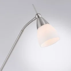 Paul Neuhaus Pino vloerlamp, zilver, 163 cm, dimbaar, G9